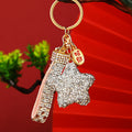Full Crystal Star Keychains with Jeweled Wrist Straps in Eight Colors view 12