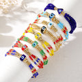 Multistrand Seed Bead Evil Eye Bracelets in Eight Colors view 1