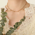 Dainty Metal Bead Drop Chain Choker Necklace Three Tones view 7