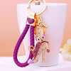 Purple-Braided-Loop Purple-High-Heel-Cat
