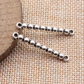 Graduated Ball Bar Metal Connector in Antique Silver Tone view 2