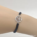 Black Braided Cord Tree Of Life Adjustable Bracelet view 3