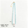 Five Color Sparkling Round Bead Necklaces With Carabiner Clasps view 10