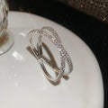 Rhinestone Cross Open Cuff Bracelet Multi Layer 7 Styles view 6