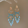 Beaded Chandelier Hook Earrings in Five Color Options view 7