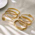 Geometric Crystal Open Bangle Collection in Seven Designs view 3