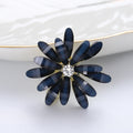 Glitter Daisy Flower Brooch Rhinestone Center Six Colors view 7