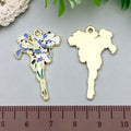 Zinc Alloy Sunflower Iris Flower Charm Pendants for DIY Earrings Necklace Jewelry Making