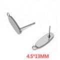 Geometric Steel Tone Post Earring Findings in Four Shapes view 7