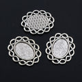 Braided Openwork Oval Pendant Settings in Two Finishes view 3