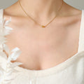 Twisted Wave Tube Pendant Snake Chain Necklace Gold Or Steel view 6