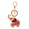 Rhinestone Elephant Keychain With Split Ring And Lobster Clasp view 5