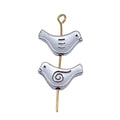 Swirl Bird Spacer Bead in Antique Silver Metal Finish view 4