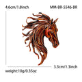 Sculpted Horse Head Brooch in Four Metallic Colors view 6