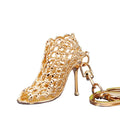 Openwork High Heel Keychains in Gold and Silver Tone Finishes view 5