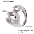 Chunky Open Bypass Rings Polished And Enamel Styles view 6