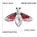 Crystal Bee Brooch in Metal with Translucent Wings and a Large Faceted Abdomen Stone view 6