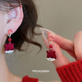 Red Horse And Tassel Drop Stud Earrings Fashion Earrings view 4