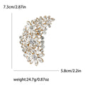 Rhinestone Floral Leaf Cluster Brooch Ten Colorways view 9