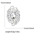 Large Peacock Feather Crystal Brooch in Nine Colorways view 11