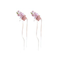 Fabric Flower Ribbon Streamer Duckbill Hair Clips Purple Pink view 5