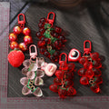 Translucent Cherry and Strawberry Cluster Clip Keychains view 5