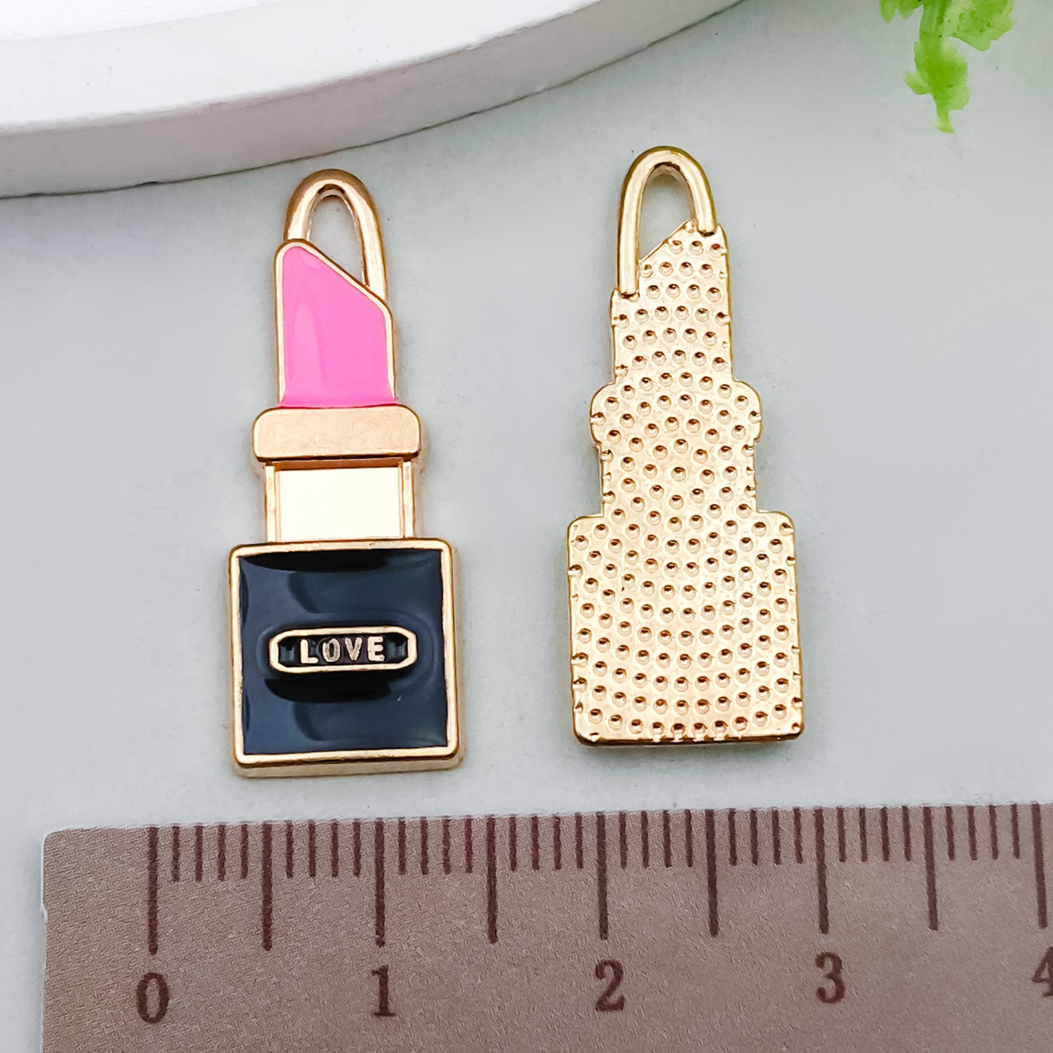 Enamel Zinc Alloy Lipstick Bag Theme Charm Pendant for DIY Earrings Bracelet Keychain