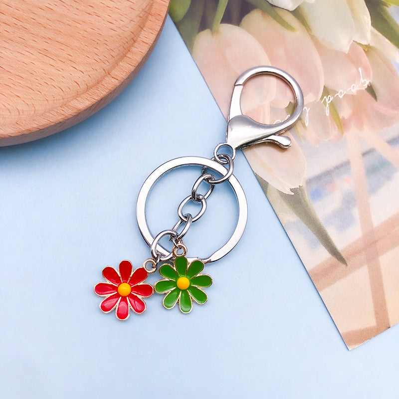 Enamel Zinc Alloy Daisy Flower Charm Pendant for DIY Earrings Necklace Bracelet