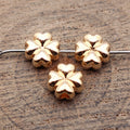 Four Leaf Clover Metal Beads in Three Polished Finishes view 4