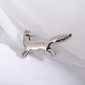 Minimal Fox Brooch With Polished Metal And Sculpted Decorative Details view 4
