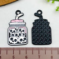 Enamel Zinc Alloy Halloween Skull Ghost Charm Pendant for DIY Earrings Keychain Jewelry