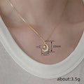 Gold Crescent Moon Star Pave Clear Pendant Necklace view 4
