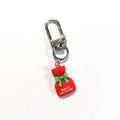 Silver Tone Christmas Resin Novelty Clip Keychains in Eleven Designs view 11