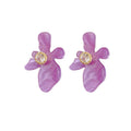 Translucent Resin Flower Stud Earrings In Three Colors view 5