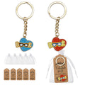 Enamel Heart Book Glasses Keychain Ring Chain Two Colors view 1