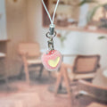 Flocked Heart Apple And Apple Core Charm Keychains 2 Styles view 6