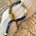 Fabric Scarf Wood Acrylic Bead Necklace Three Styles view 6
