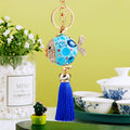 Jeweled Lucky Pufferfish Tassel Keychains in Four Colors plus Assorted Option view 6