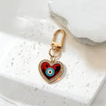 Gold and Silver Tone Crystal Hamsa Evil Eye Clip Keychains view 11