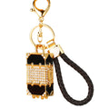 Red Crystal Suitcase Keychain with Braided Fortune Cord and Plaque view 5