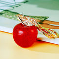 Glitter Jelly Apple Keychains in Five Colors with Braided Loop Options view 6