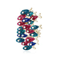Colorful School of Fish Brooch in Two Red and Blue Mixes view 2