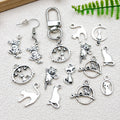 Antique Silver Cat and Cat Paw Metal Charms with 11 Listed Options view 4