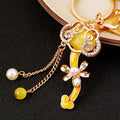 Jeweled Ruyi Tassel Keychains in Five Pictured Enamel Colors view 7