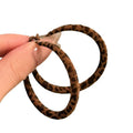 Leopard Print Hoop Earrings in Heart and Round Shapes view 5