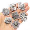 Ornate Multi-Loop Metal Connectors in Nine Floral Designs view 2