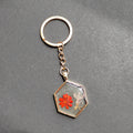 Pressed Flower Resin Keychains Gold Ring Hex Heart 6 Styles view 7