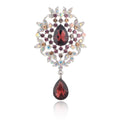 Flower Crystal Two Designs Metal Brooch Pin 7.7 x 4.5 cm view 6