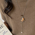 Silver Wooden Rocking Horse Necklace Earrings Ring Set view 6