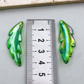 Acrylic Strawberry Leaf Charm Pendants